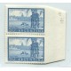 ARGENTINA 1954 GJ 1042 PAREJA DE ESTAMPILLAS MINT CON VARIEDAD SIN DENTADO VERTICAL DERECHO, RARO